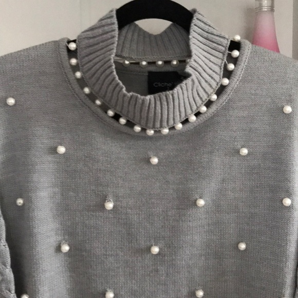 CLICHE Pearl Studded Sweater - Picture 3 of 8